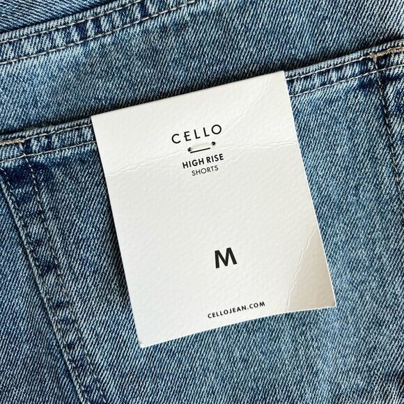 Cello high waist two tone denim jean shorts size medium (NWT) - Picture 9 of 13